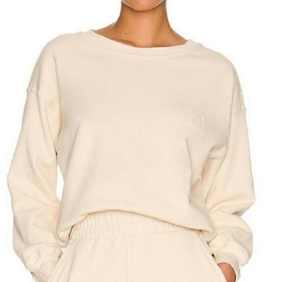NWT WellBeing + BeingWell Goldie Sweatshirt, beige, size S, organic cotton - Picture 1 of 11